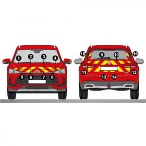 Kit Jaune-Rouge Partiel - MG ZS (2024)