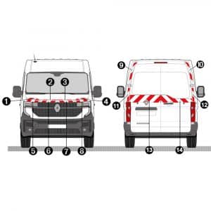 Kit Rouge-Blanc CL. B Standard - RENAULT Master H2 (2024)