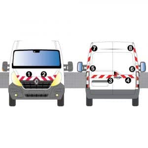 Kit Rouge-Blanc CL. B Standard - RENAULT Master H2 (2014-2019)