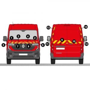 Kit Jaune-Rouge Partiel - RENAULT Master H2 (2024)