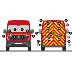 Kit Jaune-Rouge Total - RENAULT Master H2 Tôlé (2024)