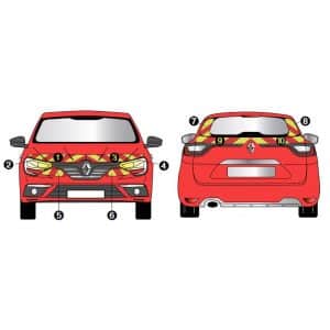 Kit Jaune-Rouge Partiel - RENAULT Mégane 4 Estate (2016-2020)