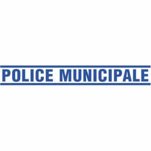 Format Sérigraphie Police Municipale - Texte Latéral (1050 x 145 mm)