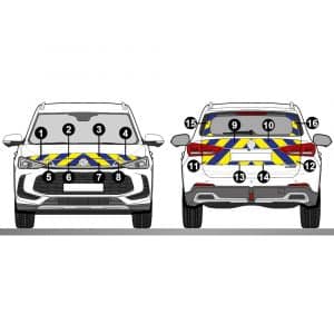 Kit Jaune-Bleu Partiel - MG ZS (2024)