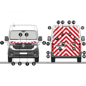 Kit Rouge-Blanc CL. B Total - RENAULT Master H2 Tôlé (2024)