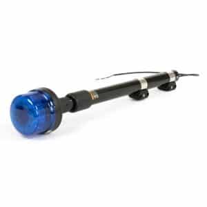 Mât moto B16 - 8 LEDs - Bleu - Hauteur 677-1070 mm