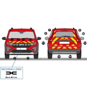 Kit Jaune-Rouge Total - DACIA Jogger (2022)