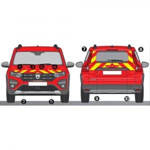 Kit Jaune-Rouge Partiel - DACIA Jogger (2021-2022)