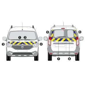 Kit Jaune-Bleu Partiel - DACIA Dokker (2016-2020)