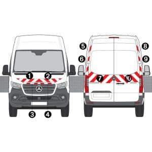 Kit Rouge-Blanc CL. A Standard - MERCEDES Sprinter H2/H3 (2018)