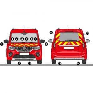 Kit Jaune-Rouge Partiel - RENAULT Kangoo à Hayon (2024)