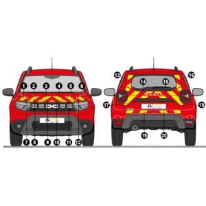 Kit Jaune-Rouge Partiel - DACIA Duster (2022-2023)
