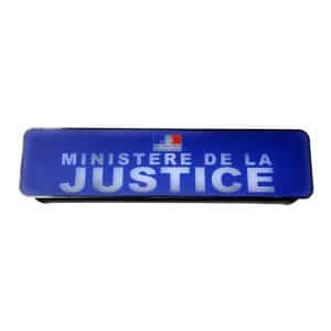 Plaque Pare-Soleil Ministère de la Justice - Lumineuse